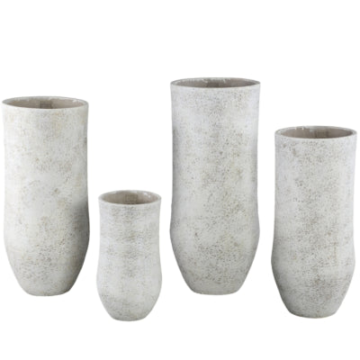 Ptmd bloempot dorin hoog s wit 30 cm | 2 stuks