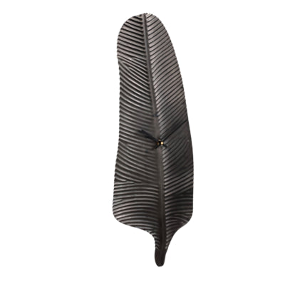 Ptmd wandklok dinter leaf zwart 65 cm | 4 stuks