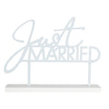 Ginger ray tafeldecoratie just married metaal wit 30 cm | 10 stuks
