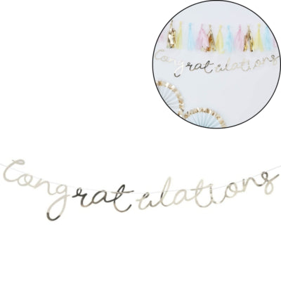 Ginger ray letterslinger congratulations 150 cm | 20 stuks