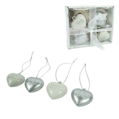 Migros (r) hangers hart met tekst 4 cm set van 4 | 6 stuks