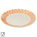 J-line bord curve oranje 22 cm | 12 stuks