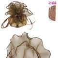 Geschenkverpakking tule bruin 10 stuks | 24 stuks