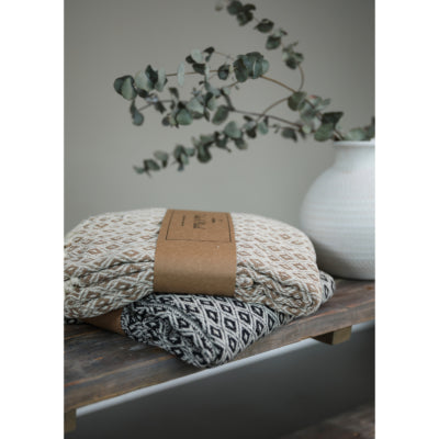 Take a plaid 56 gerecycled katoen zwart 130 x 180 cm | 12 stuks