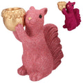 Daan kromhout schaal jingle eekhoorn staand roze 21 cm 2 assorti | 6 stuks
