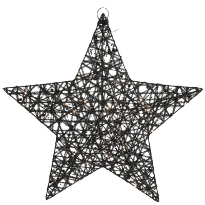 Countryfield kerstster lille l led op batterij zwart 50 cm | 6 stuks