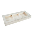Schaal polly wood whitewash 29,5 cm | 24 stuks