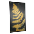 Daydream wandpaneel loro varenblad zwart goudkleurig 100 cm | 2 stuks