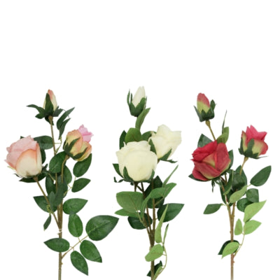 Kunstbloem rozen 82 cm 3 assorti | 24 stuks