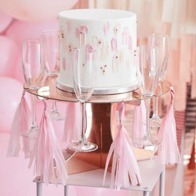 Ginger ray plateau cake drink roségoudkleurig 36 cm | 10 stuks