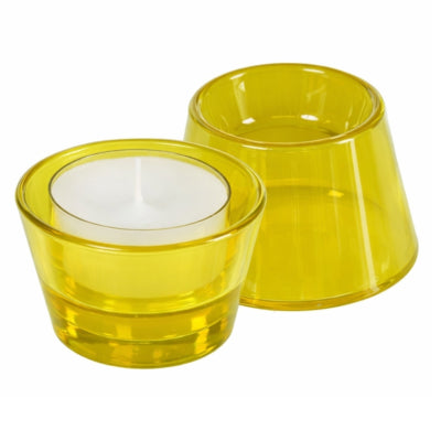 Spaas (r) theelichthouder geel 8 cm | 24 stuks