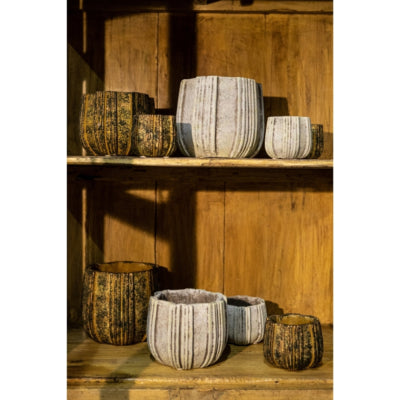 Ptmd bloempot valerio s geel 12 cm | 12 stuks