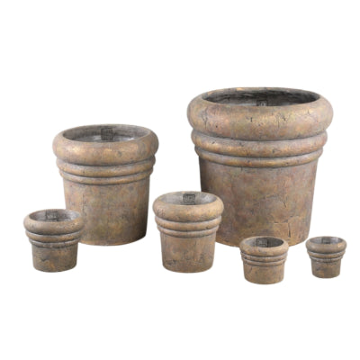 Ptmd bloempot helena s bruin 12 cm | 12 stuks