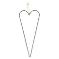 Stern fabrik decoratie hart metaal zwart 40 cm | 24 stuks