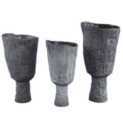 Ptmd bloempot nirah s antraciet 35 cm | 4 stuks
