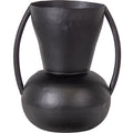Woood vaas siep metaal zwart 43 cm | 2 stuks