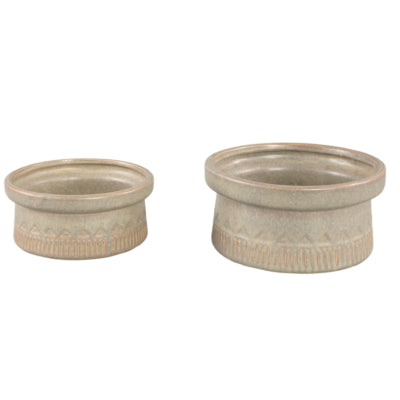 Ptmd bloempot rail laag l lichtbruin 19,5 cm | 6 stuks