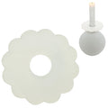 Stjernsund kaarsenring loua bloem wit glans 9,3 cm | 24 stuks