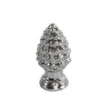 Countryfield beeld dennenappel celine s zilverkleurig 8 cm | 24 stuks