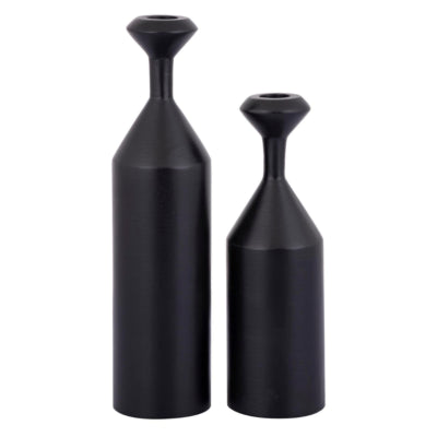 Ptmd kandelaar yanou l aluminium zwart 29 cm | 4 stuks