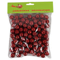 Kerstdecoratie glitter bal rood 1,5 cm | 48 stuks