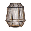 Ptmd windlicht justy m zwart goudkleurig 32 cm | 2 stuks