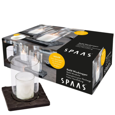 Spaas (r) theelichthouder voor windstopper navullingen 11,5 cm 6 stuks | 3 stuks