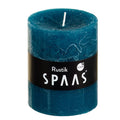 Spaas (r) stompkaars rustiek turquoise 7 x 8 cm | 16 stuks