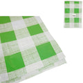 Pic tafelkleed kunststof groen wit 130 x 175 cm | 24 stuks