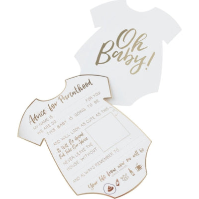 Ginger ray babyshower advieskaart 15,5 cm 10 stuks | 20 stuks
