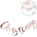 Ginger ray letterslinger christening rosegoudkleurig 1,5 m | 10 stuks