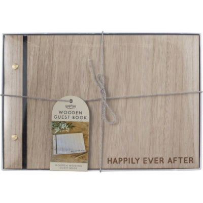 Ginger ray gastenboek hout 26 cm | 5 stuks