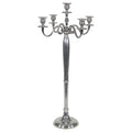 Kandelaar classic aluminium zilverkleurig 144 cm | 2 stuks