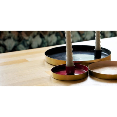 Daan kromhout kandelaar rond marrakech bordeaux 22 cm | 6 stuks
