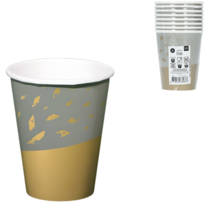 Folat drinkbekers wegwerp golden dawn 250 ml 8 stuks | 24 stuks