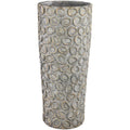 Ptmd cementpot met cirkels ginte xl 70 cm | 2 stuks