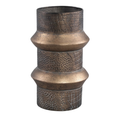 Ptmd vaas danzic goudkleurig 30 cm | 2 stuks