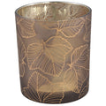 Ptmd theelichthouder magali glas bruin 10 cm | 6 stuks