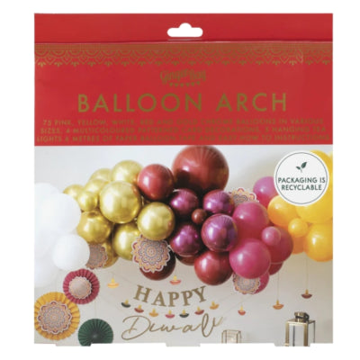 Ginger ray ballonnen boog kit happy diwali 75 stuks | 5 stuks