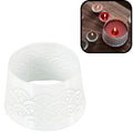Spaas (r) kapje voor kaarsen lace wit 8,5 cm | 36 stuks