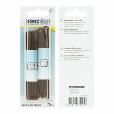 Sorbo schoenveter rond bruin 75 cm set van 2 paar | 56 stuks