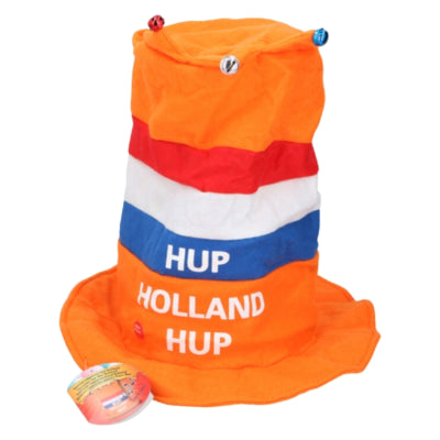 Hoed hup holland hup met muziek op batterij 35 cm | 12 stuks