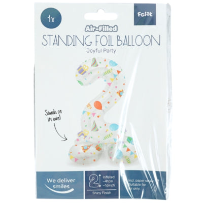 Folat folieballon staand 8 joyful party 41 cm | 20 stuks