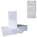 Menukaarten vlinder wit 17 cm diy set van 6 | 24 stuks