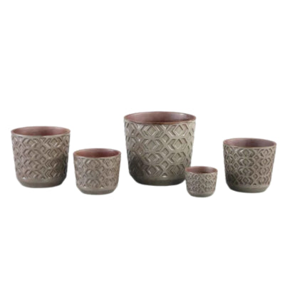 Ptmd bloempot pella s bruin 10 cm | 12 stuks