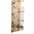 Ptmd wanddecoratie windlicht haylie messingkleurig 40 cm | 2 stuks