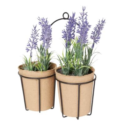 Kunstplant lavendel in hanger 22 cm | 12 stuks