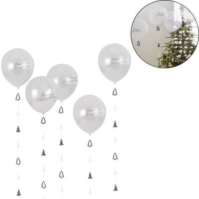 Ginger ray ballonnen set merry christmas 5 stuks | 20 stuks