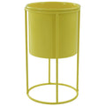 Housevitamin bloempot op standaard metaal geel 19 cm | 12 stuks