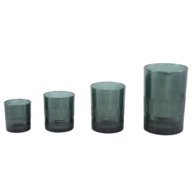 Ptmd theelichthouder yousra s groen 8 cm | 12 stuks